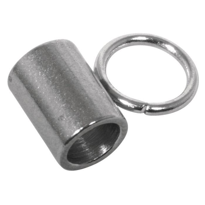 Röhrenanhänger Silberfarben 8 x 6mm Edelstahl