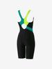 Speedo Triangle Loosen Kneeskin Fitness Size M Women's Swimsuit, Green,