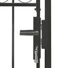 Garden Gate ASSEN with Arch Top Steel 102 X 175 Cm Black