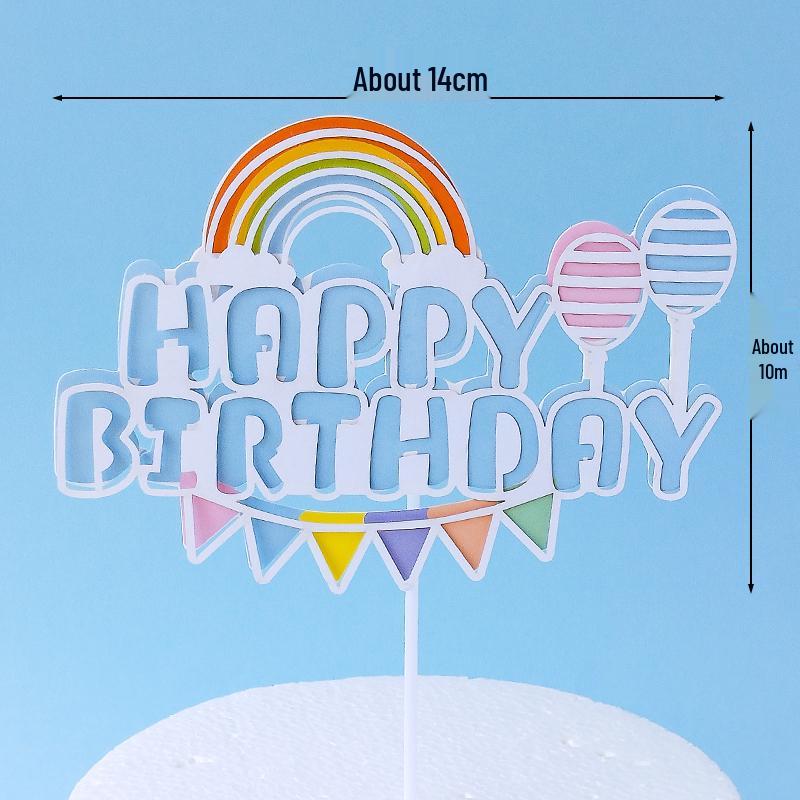 Dazzling Rainbow Tassel Birthday Cake Topper - Dessert Table Decoration