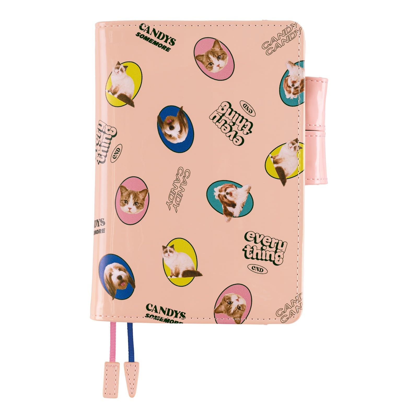 

Hobonichi Techo Original (A6) Planner Cover Candy Stripper/DOG & CAT RANDOM (pink)