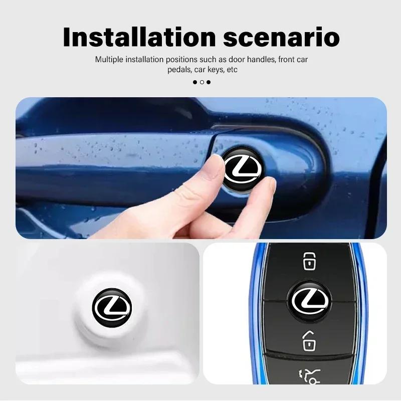 8pcs Car Door Keyhole Cover Sticker Universal Lock Core Decal For Lexus GX470 LS400 LX470 LX570 RC350 UX250h ES350 RX450h
