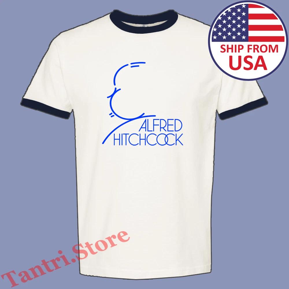 Alfred Hitchcock Crime Master Men s Ringer Navy Size S to 3XL S