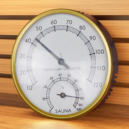 Saunový teploměr Snadno čitelný Fahrenheitův vlhkoměr Přesný nerezový měřič vlhkosti pro hotelový pokoj