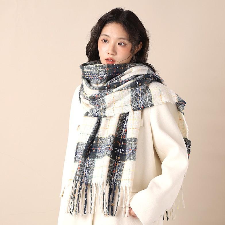 

Анкара красный шарф женский новый утолщенный шарф Рождественский новый атмосферный красный клетчатый платок зимний