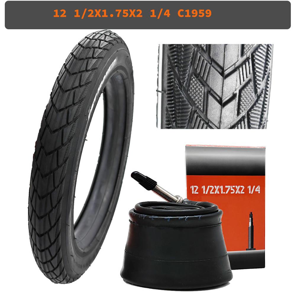 12 Zoll Fahrradreifen 12 1/2 x 1,75 x 2 1/4 (47-203) Innen- und Außereifen Fahrradreifen Bike Explosionssichere Luftlose Reifen Für Faltrad Schieb