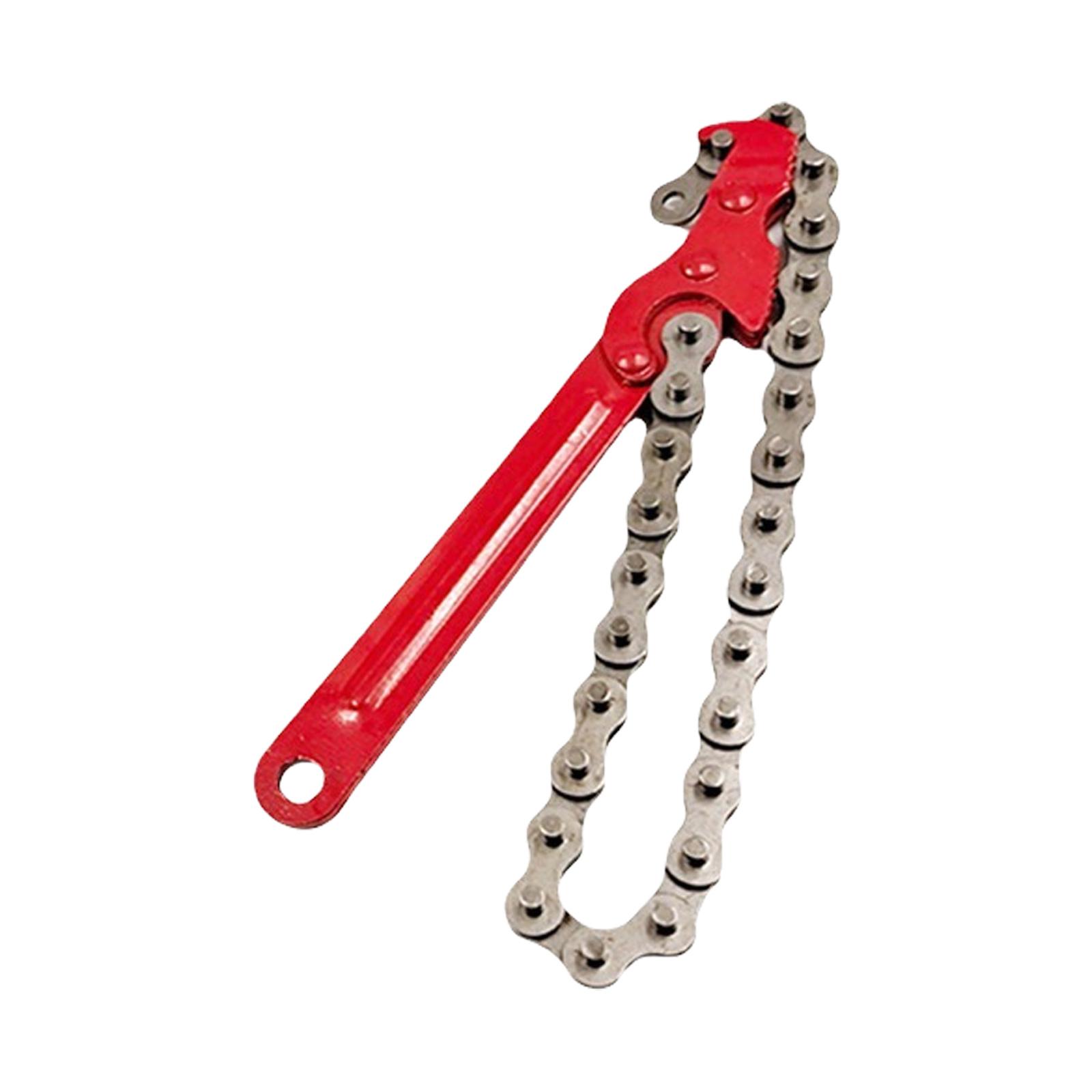 

Регулируемый ключ для масляного фильтра Цепной захват Прочная металлическая конструкция Эргономичная рукоятка Для обслуживания автомобилей A