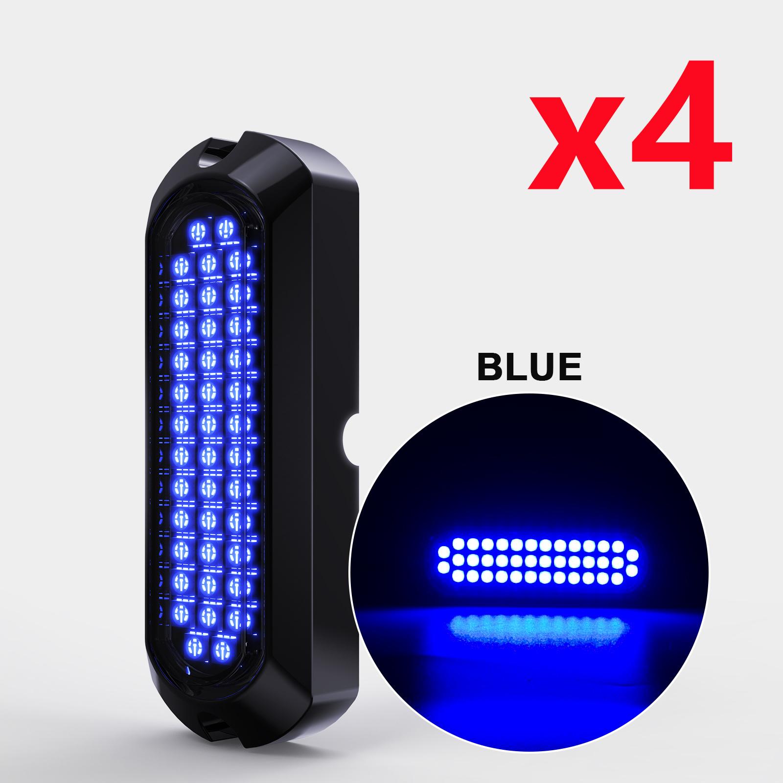 

4PCS LED Navigation Lighting Underwater Lights for Boat Yacht Pontoon Transom Lamp 12V -24V Round Stern Anchor Deck Light 40LED
