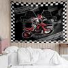 Offroad-Motorräder Druck Wandteppich, Kulisse, Einfache Anbringung, Ideal für Schlafzimmer, Büro & Wohnzimmer, mit Ästhetischer Wanddekoration zum Aufhängen.