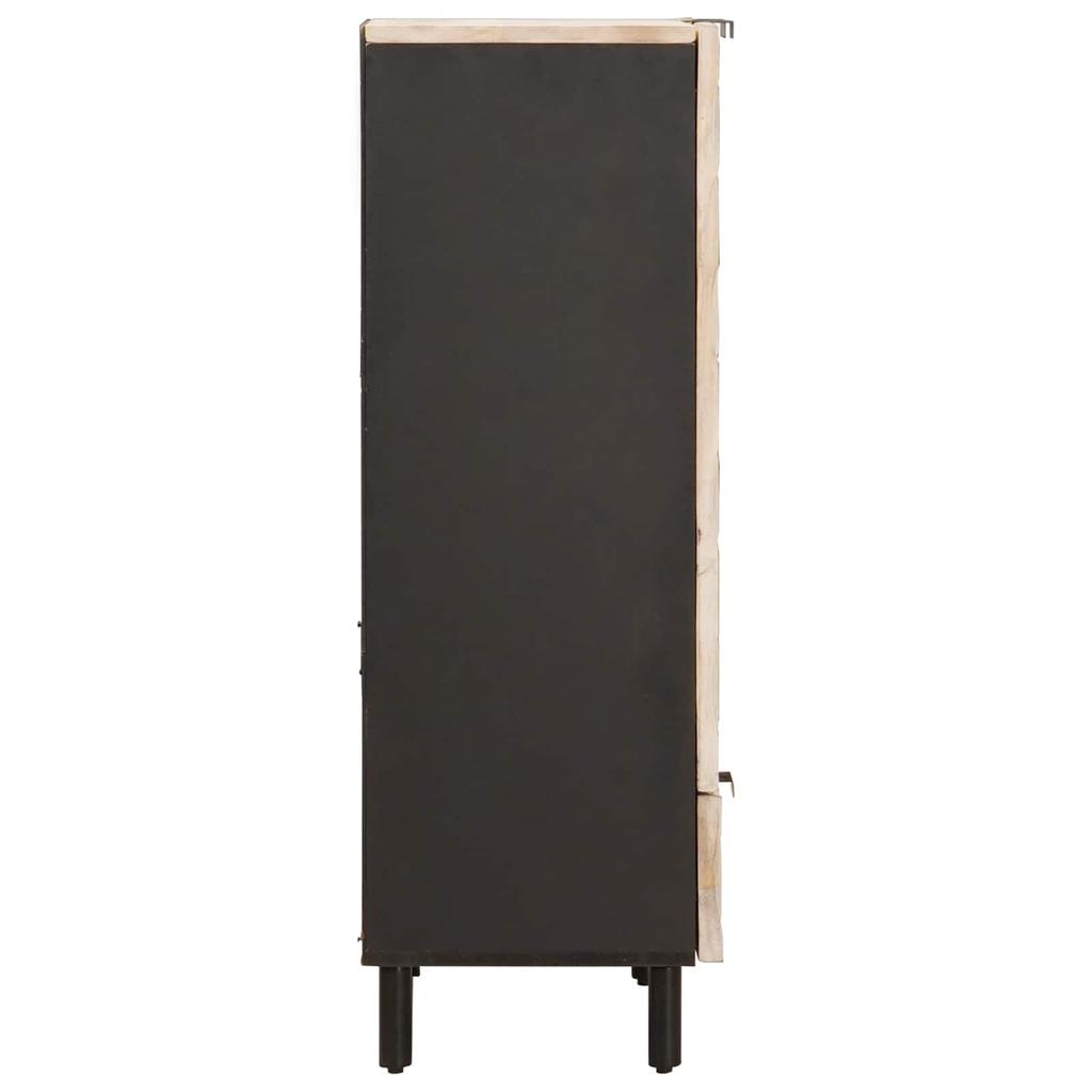 Highboard with Door White Washed Surface 60 x 33 x 100 cm