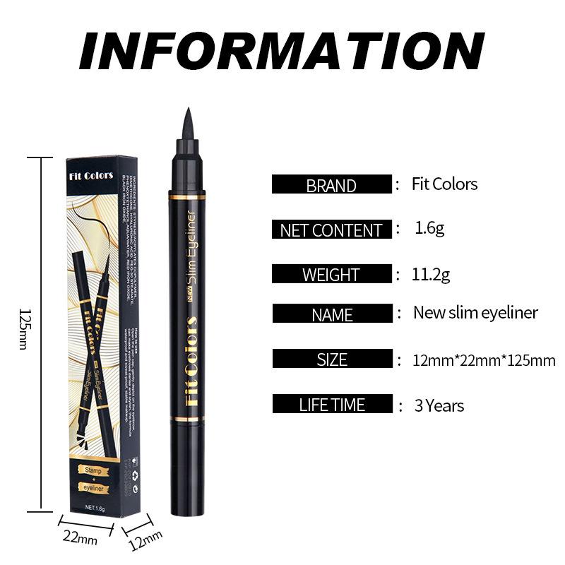 Big Seal Stamp Liquid Eyeliner Pen Waterproof Fast Dry Black Eye Liner Pencil With Eyeliner Cosmetic Double-ended Eyeliner