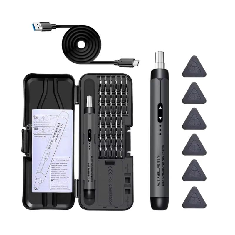 Rechargeable Electric Screwdriver Set With Multiple Bits Compact Design For Home Repair And DIYer Projects Quick Charge