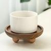 Elegant Wooden Tray Convenient Pedestal Stand Plate Multifunctional Jewelry Home Storage Food Dessert Display Trays Decor