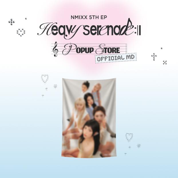 Pre-order NMIXX Heavy Serenade POP-UP Store Chiffon Fabric Poster