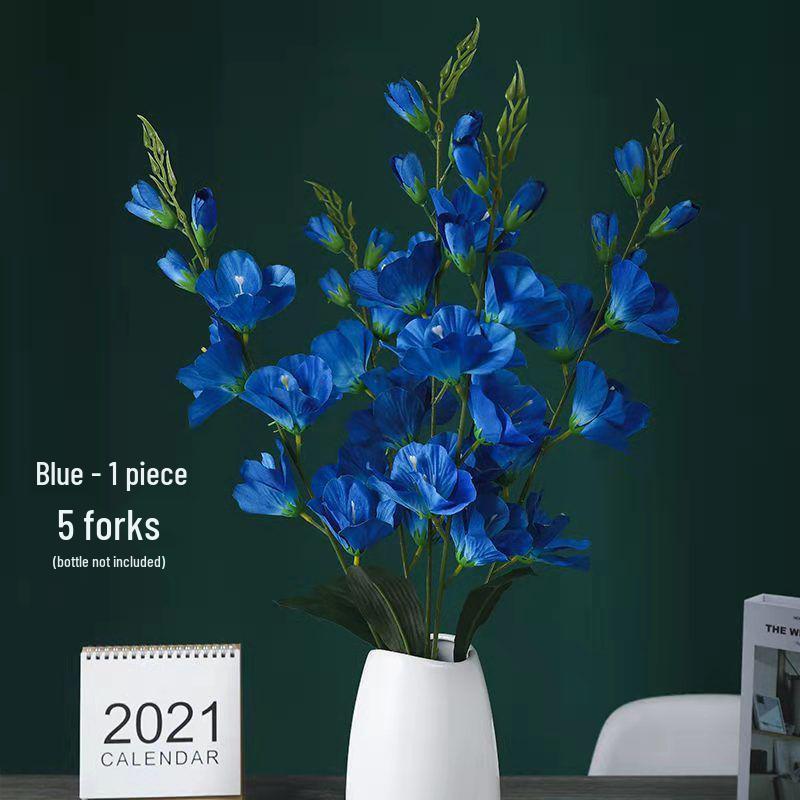 Decorative Silk Gladiolus and Orchid Floral Art for Living Room or Dining Table