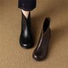 Fashion New Autumn Genuine Leather Women Boots Fashion Ankle Boot for Women Short Boots Chunky Heel Botines Mujer Concise Women Shoes