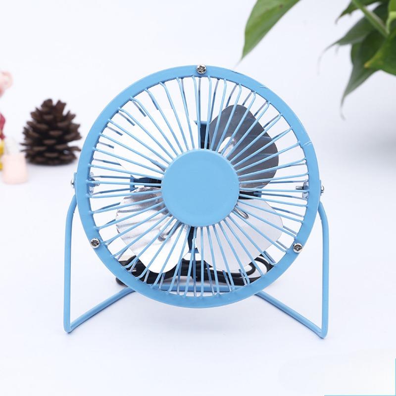 USB Cartoon Metal Fan Aluminum Leaf Mini Super Quiet Color Small Fan Iron Art Computer Fan