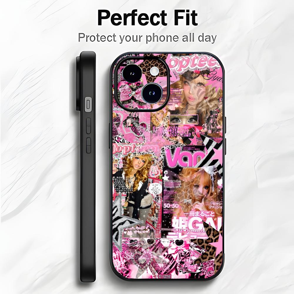 

Trendy Japanese Fashion Style G-Gyaru Phone Case Phone Case Soft Packaging Lightweight For iPhone17 16 15 14 13ProMax iphone12promax