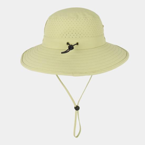 Bob en maille respirante à séchage rapide, protection solaire UPF, large bord, coupe-vent, avec cordelette, idéal pour la randonnée et la pêche.