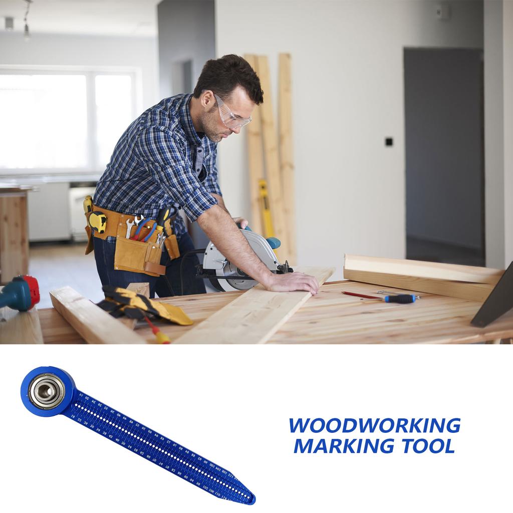 Woodworking Compass Scriber Portable Aluminum Woodworking Compass Tool Adjustable Drawing Ruler Circle Drawing Ruler