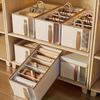 Multi Compartment Storage Box Dust Proof Organizer Bag Pants Closet Storage Container Lidless Wardrobe Organizer Home Storage Bin