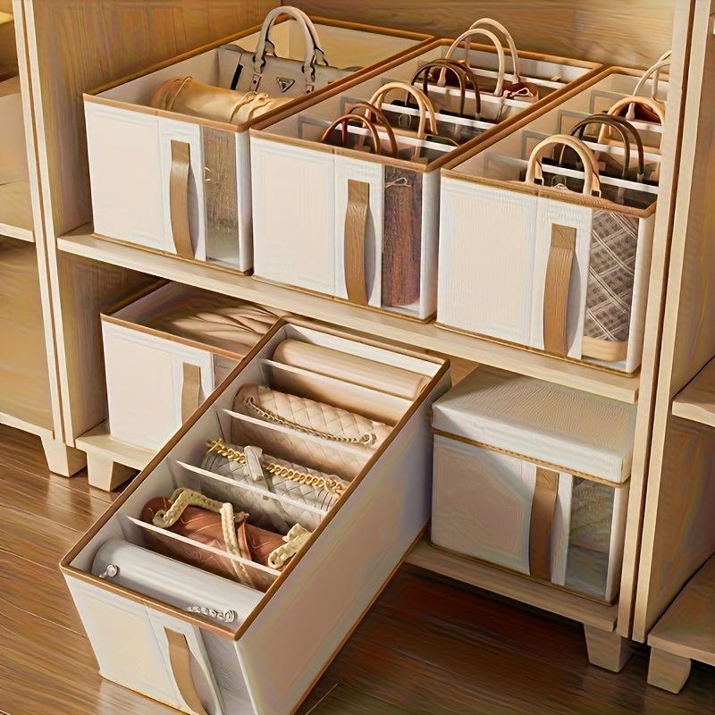 Multi Compartment Storage Box Dust Proof Organizer Bag Pants Closet Storage Container Lidless Wardrobe Organizer Home Storage Bin