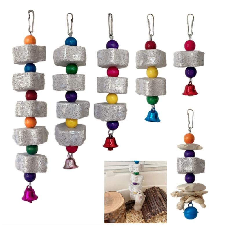 Parrot Chewing Toy Mineral Stone Parrots Beaks Grinding Toy Bites Resistant Cockatiels Parakeets Hangings Bird Molar Toy