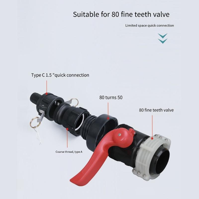 IBC Fuels Tank Adapter Connector Cams lock Hose Fittings Cams Lock Adapter Replacement Tank Drain Adapter Enduring