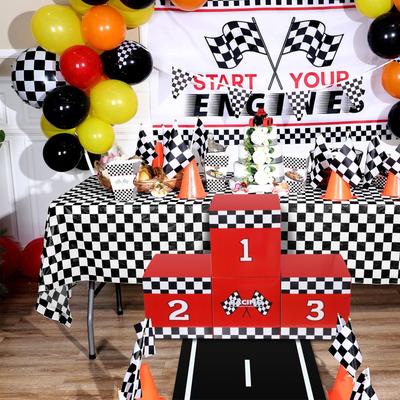 Car Competition 123 Traffic Light Props Party Decoration Box