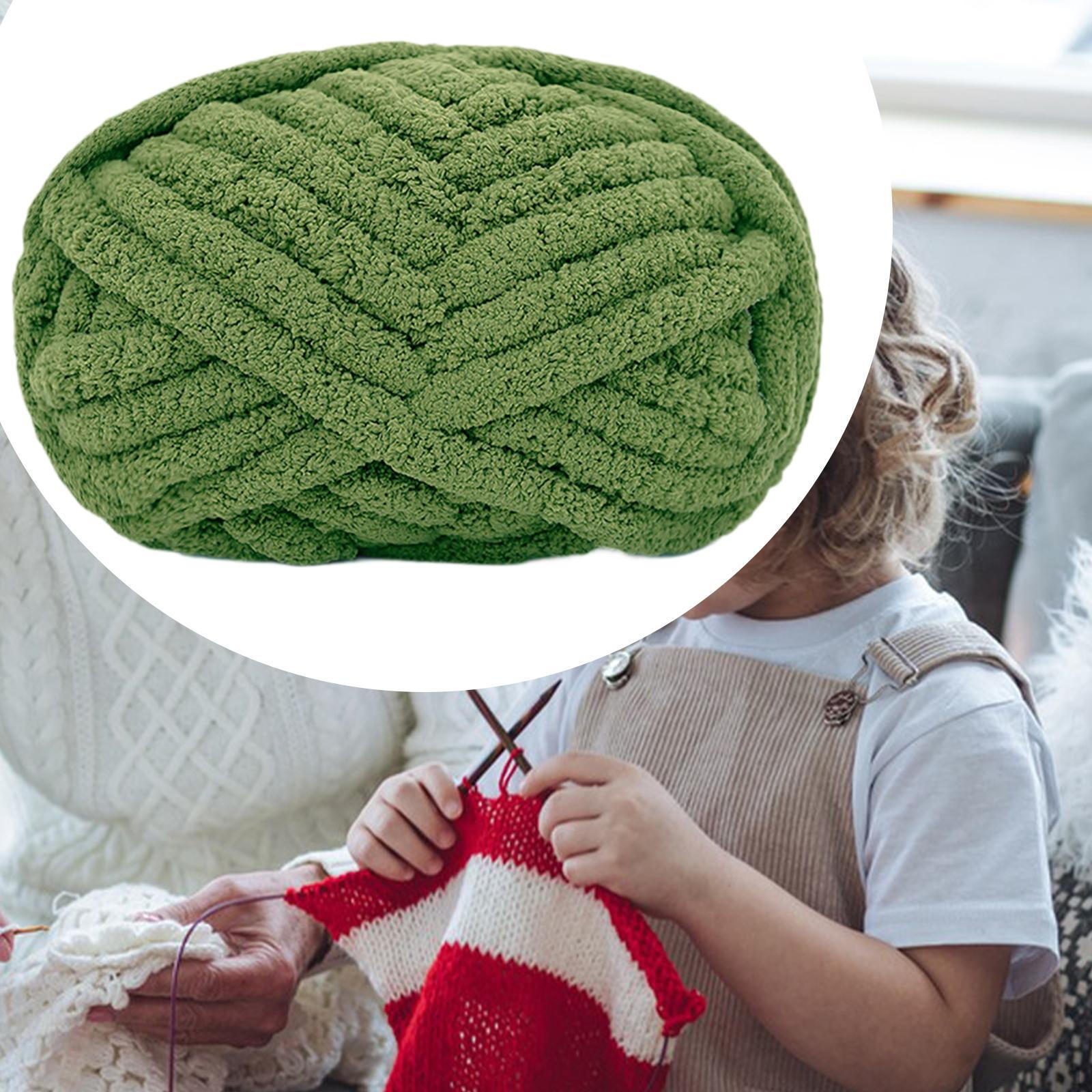 

Масивна вовняна пряжа Jumbo ручної в’язки, в’язана гачком, об’ємна вага для рукодільних капелюхів Olive Green