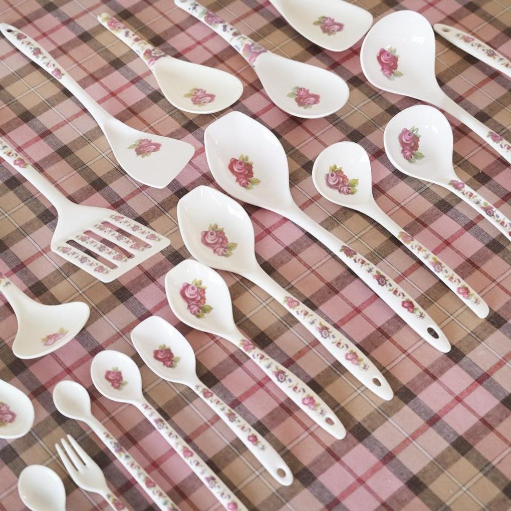 Vintage Flower Melamine Cookware Stir-fryer