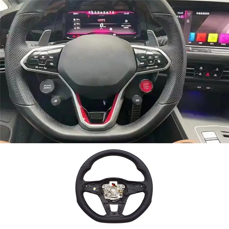 

Нижняя часть рулевого колеса с подогревом и подрулевыми лепестками для Golf 8 GTI R Line MK8 Scirocco GTS R 2018-2025 чёрный