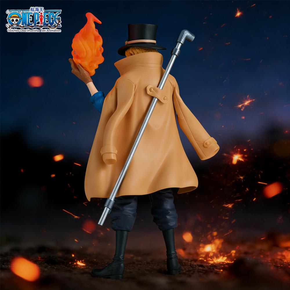 1 Stück Offizielle One Piece Sabo Figur Flammen-Erbschaft Design Anime-Ornament und Sammlerstück Wesentlich für Weihnachtsgeschenke