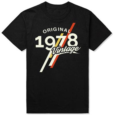 Original Vintage 1978 Retro Est 1978 Edition T Shirts Summer Graphic Cotton Streetwear Short Sleeve Birthday Gifts T-shirt
