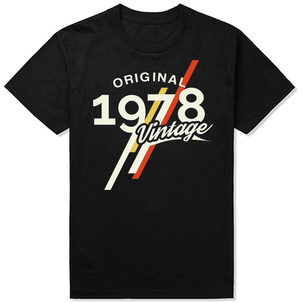 Original Vintage 1978 Retro Est 1978 Edition T Shirts Summer Graphic Cotton Streetwear Short Sleeve Birthday Gifts T-shirt