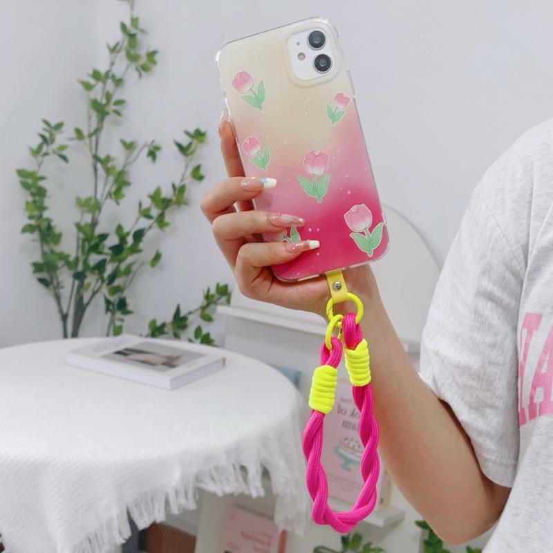 Anti-lost Lanyard Hand Chain Phone Wrist Straps Hanging Rope Candy Colors Phone Chain Cellphone Strap