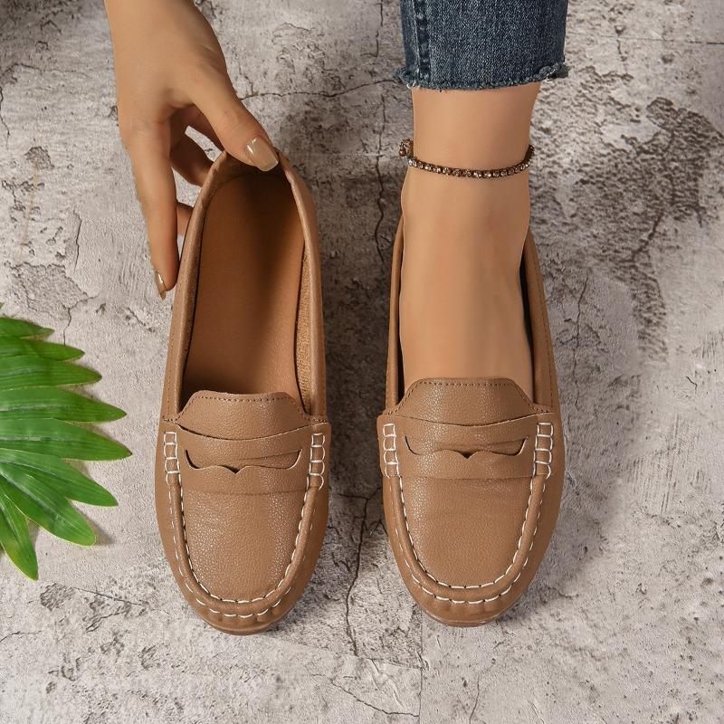 New Flat-soled Doudou Shoes, Four-season Light Casual Shoes, Fashionable Lazy Pedal Women's Shoes, Round Head Women's Single Shoes