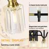 Retro Crystal Wall Lamp for Vanity, Living Room, Bedroom, or Study