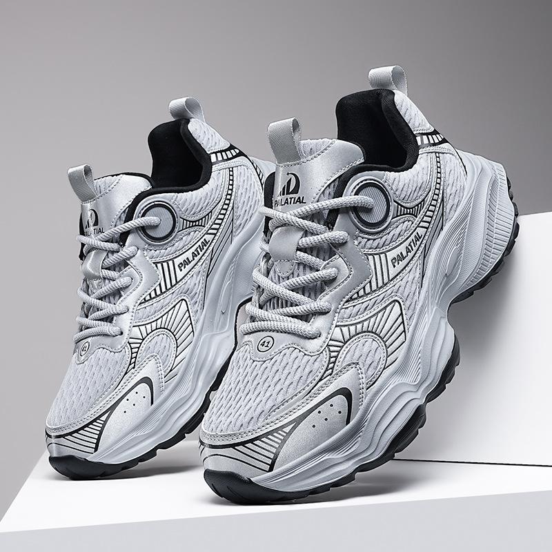 Men's shoes mesh breathable platform sports shoes fashion casual outdoor wear-resistant breathable non-slip versatile casual heightening shoes