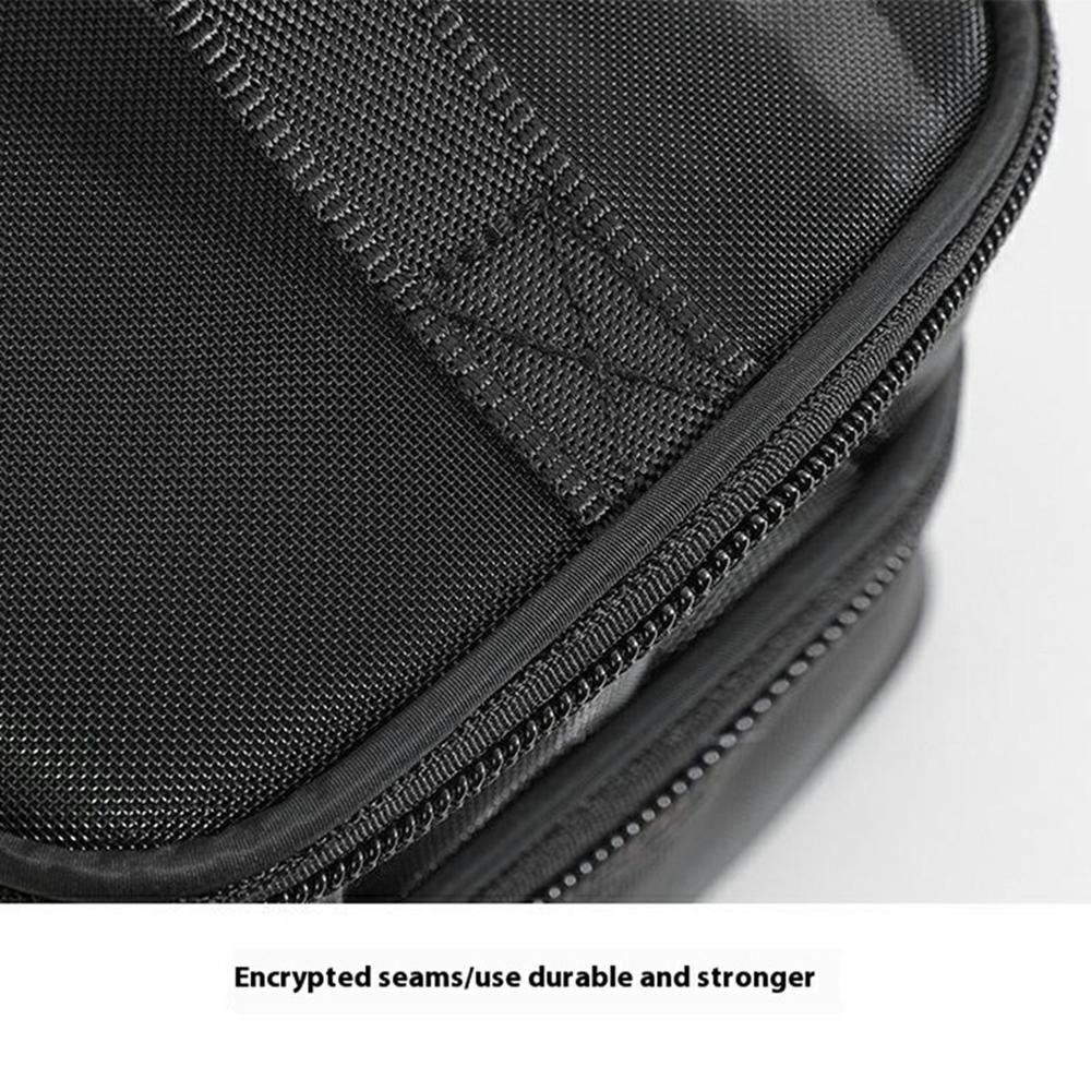 Double Layer Zipper Mesh Toiletry Bag Portable Travel Nylon Makeup Cosmetics Storage Organizer