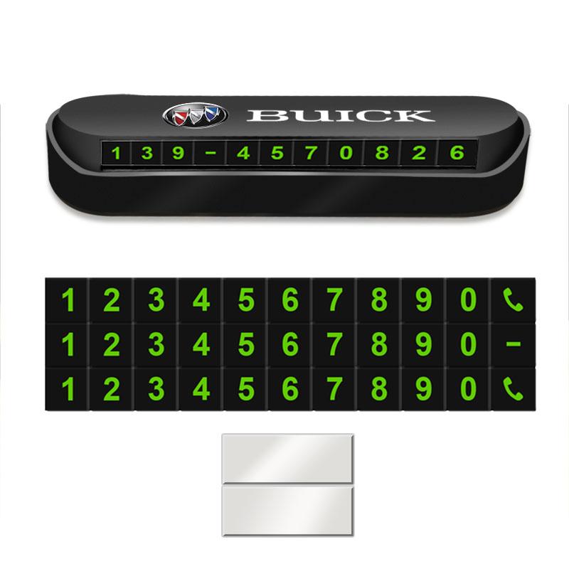 1Pcs Car Temporary Parking Card Plate Badge Car Styling For Buick Verano Velite Lesabre Riviera Avenir GL6 GL8 Envision Excelle