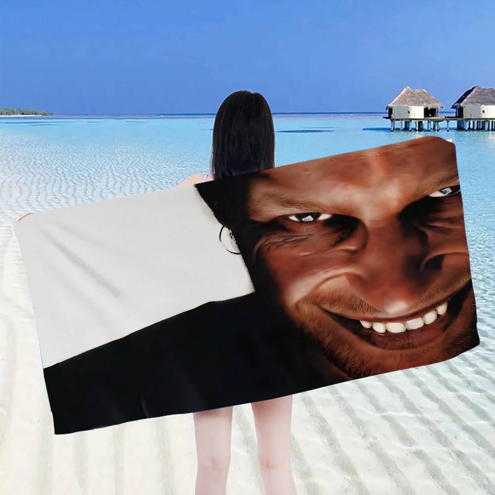 A-Aphex Twin Mikrofaser Bedrucktes Strandtuch Bergsteigen Yoga Strand Schwimmen Laufen Saugfähiges Weiches Handtuch
