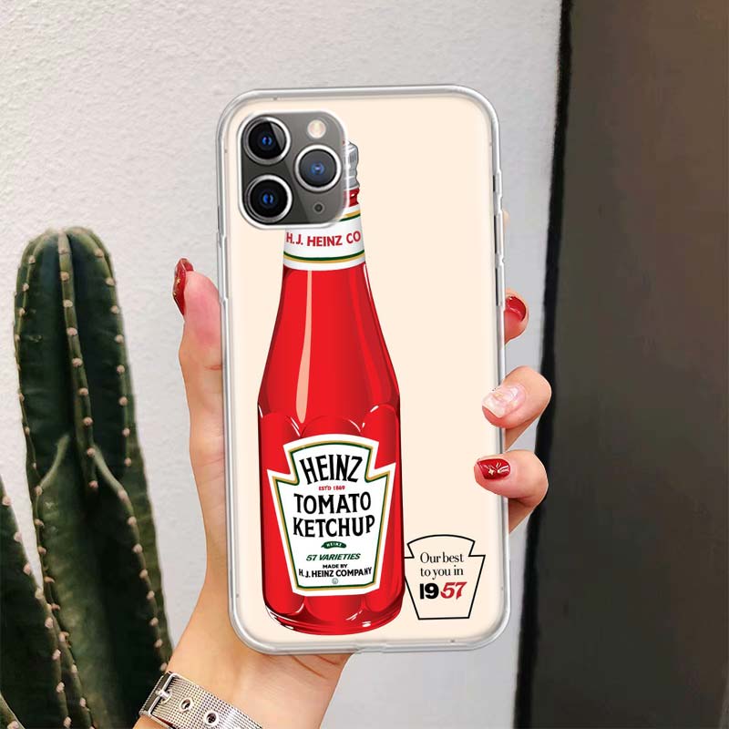 

Lamb Heinz Tomato Ketchup For iPhone 17 Air 16 15 14 Plus 13 Mini 12 11 Pro Max Phone Case 16E 7 Print 8 SE Fundas Cover Soft Co iPhone 12 Pro Max