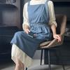 Vintage Denim Schürze Baumwoll-Canvas Latzschürze Fleckenabweisende Schürze Küche Kochen Backen