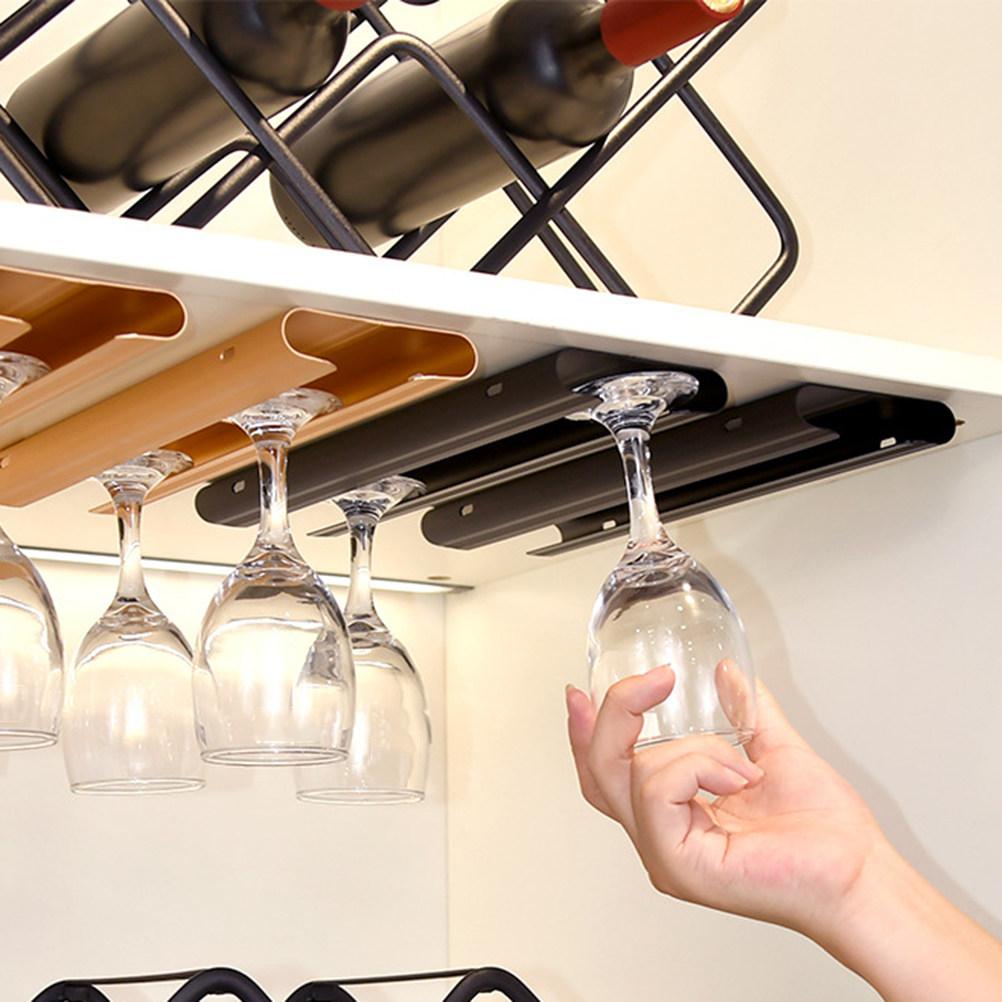 Decorative Goblet Holder Rack Wine Cup Shelf Hanging Upside Down Stand for Kitchen Bar Entertainment Dust Resistant Easy