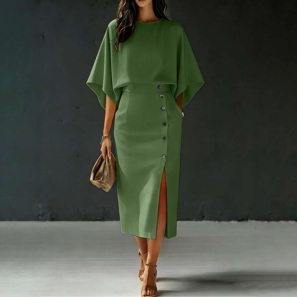 Damen Elegantes Ärmelloses Rundhals-Oberteil und High-Waist-Rock Zweiteiliges Set