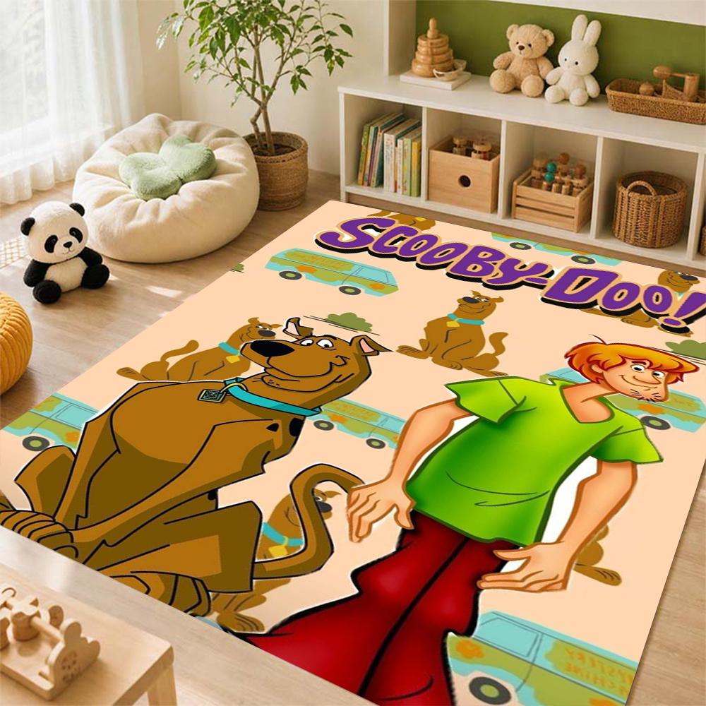 Scoobydoo Mystery Inc Gang Adventure Indoor Rug Nonslip Easyclean Carpet For Living Room Bedroom Hallway Home Decor Birthday Gift