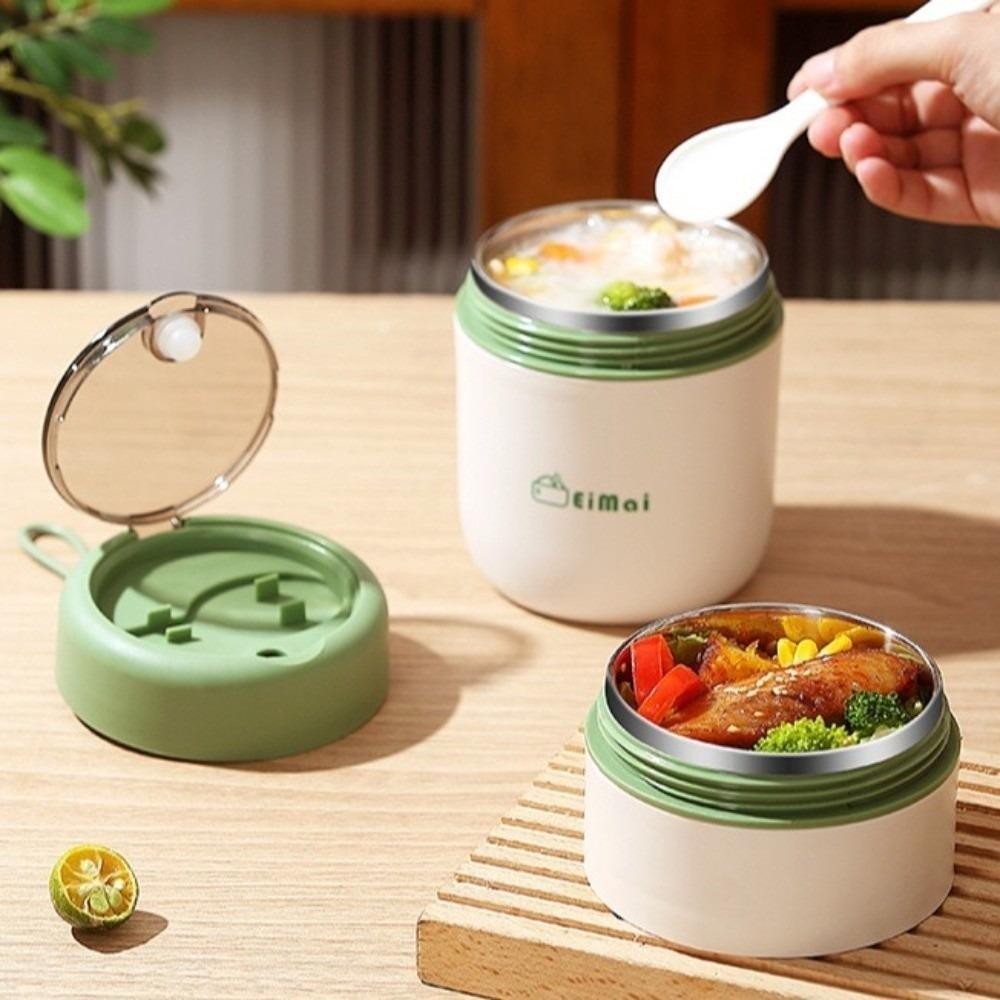680ml Thermal Lunch Box Stainless Steel Insulated Food Container Double Layers Lunch Box  Home Use
