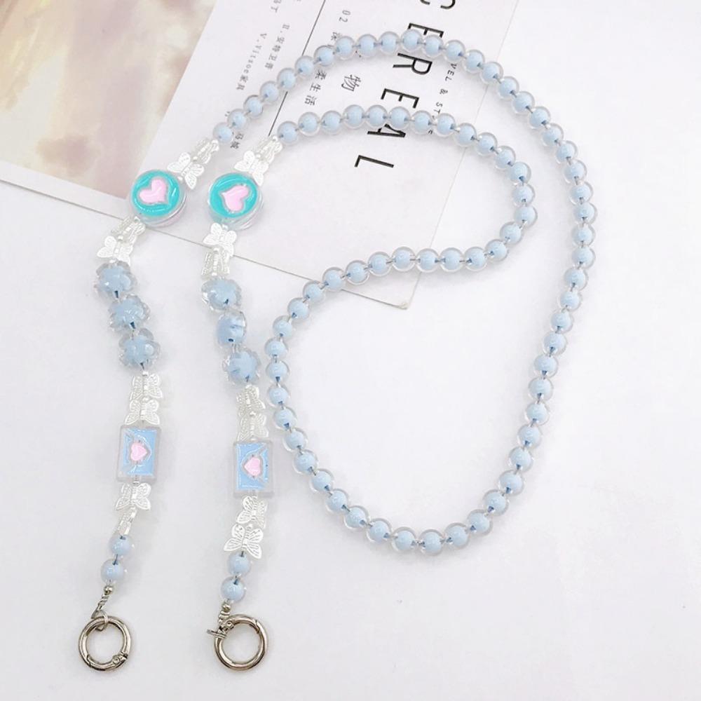 Beads Crossbody Phone Strap Bowknot Phone Neck Straps Mobile Phone Lanyard  Phone Case Hanging
