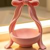 3D Printed Bow Jewelry Organizer Stand Ribbon Bow Knot Trinket Holder for Necklaces Bracelets Earrings Rings Decorative Vanity Storage Dish for